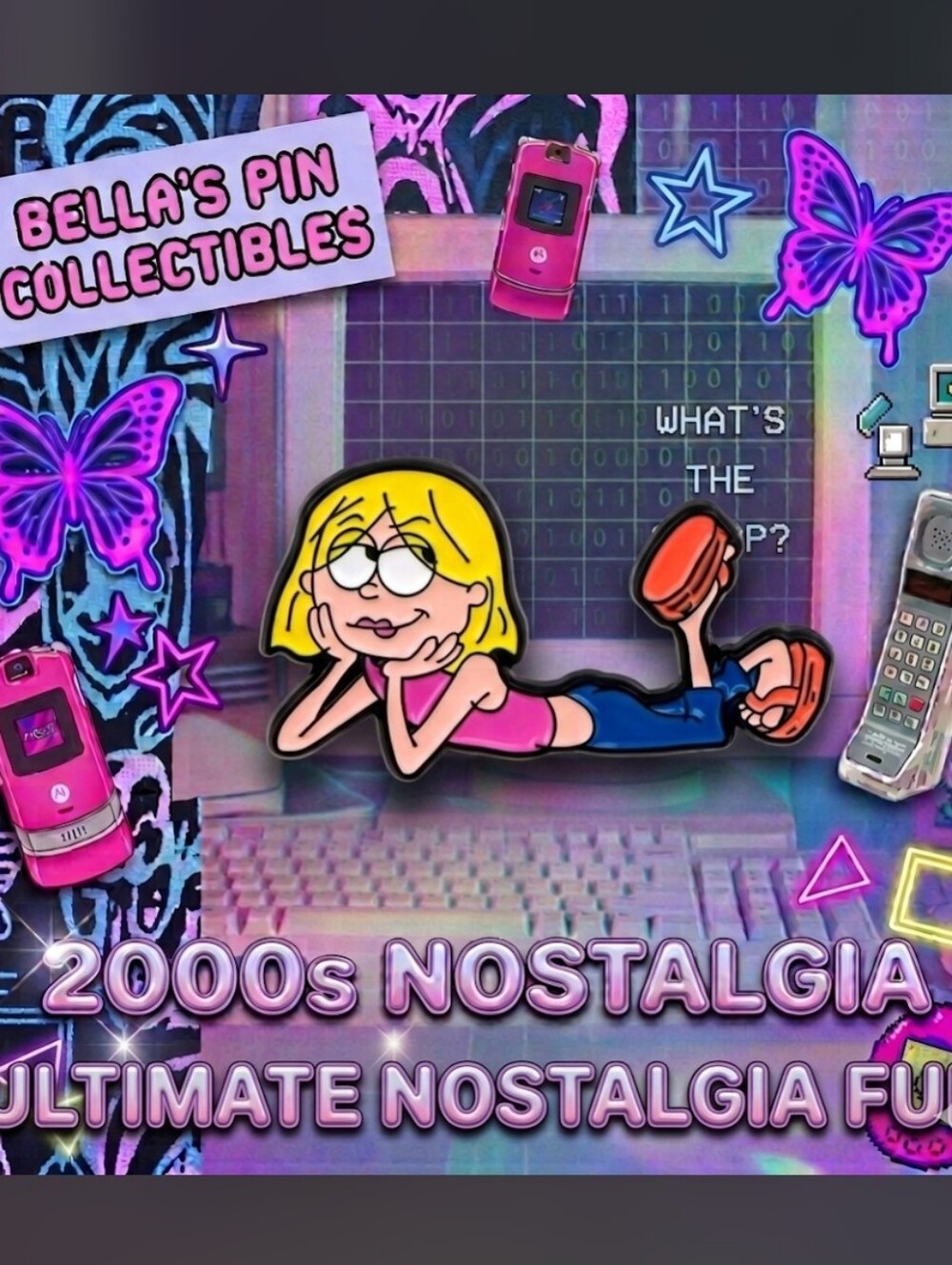 🎀 Brand NEW Lizzie McGuire Enamel Pin! 💖✨ Y2K Vibes